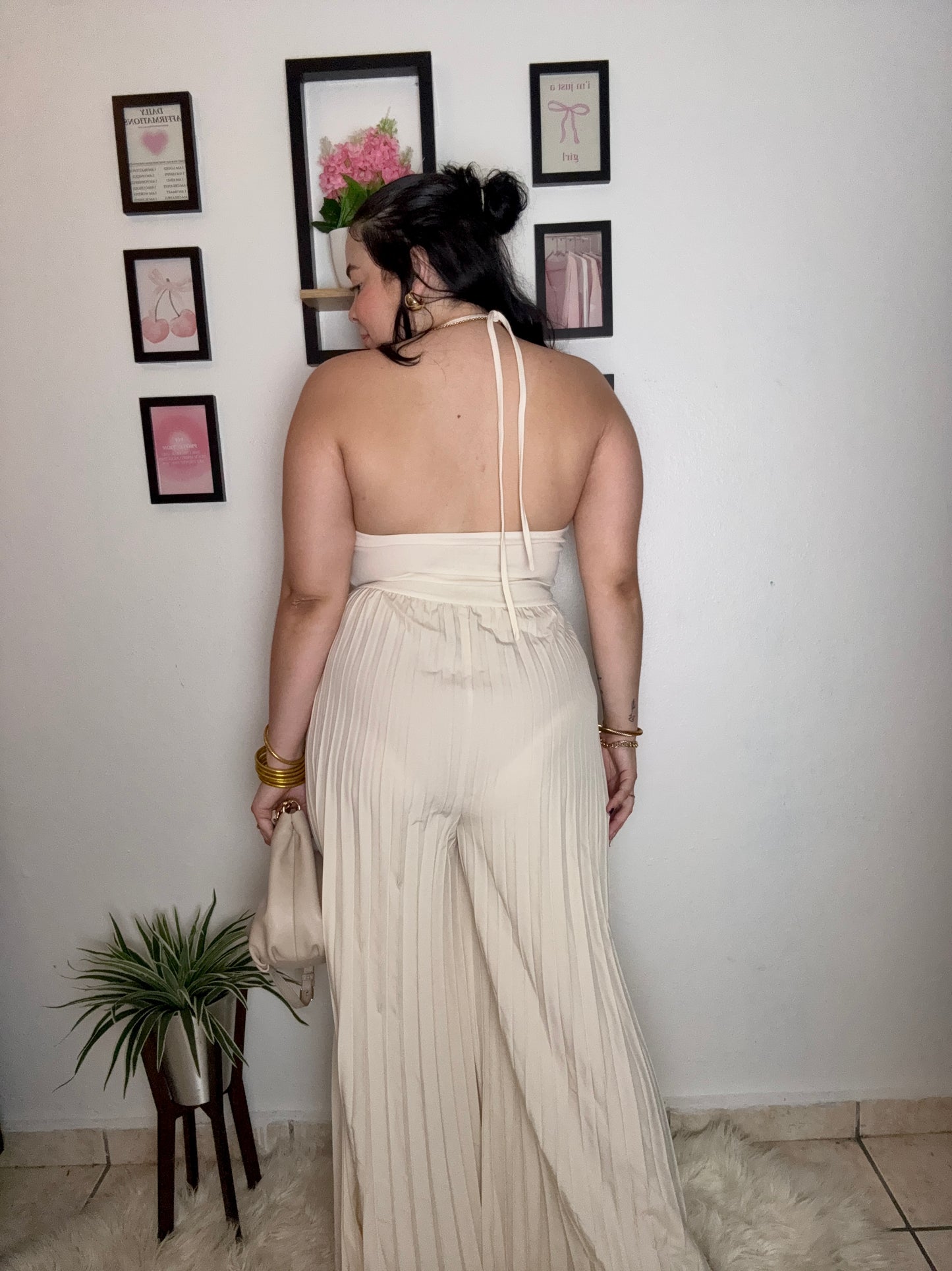 Beige Jumpsuit