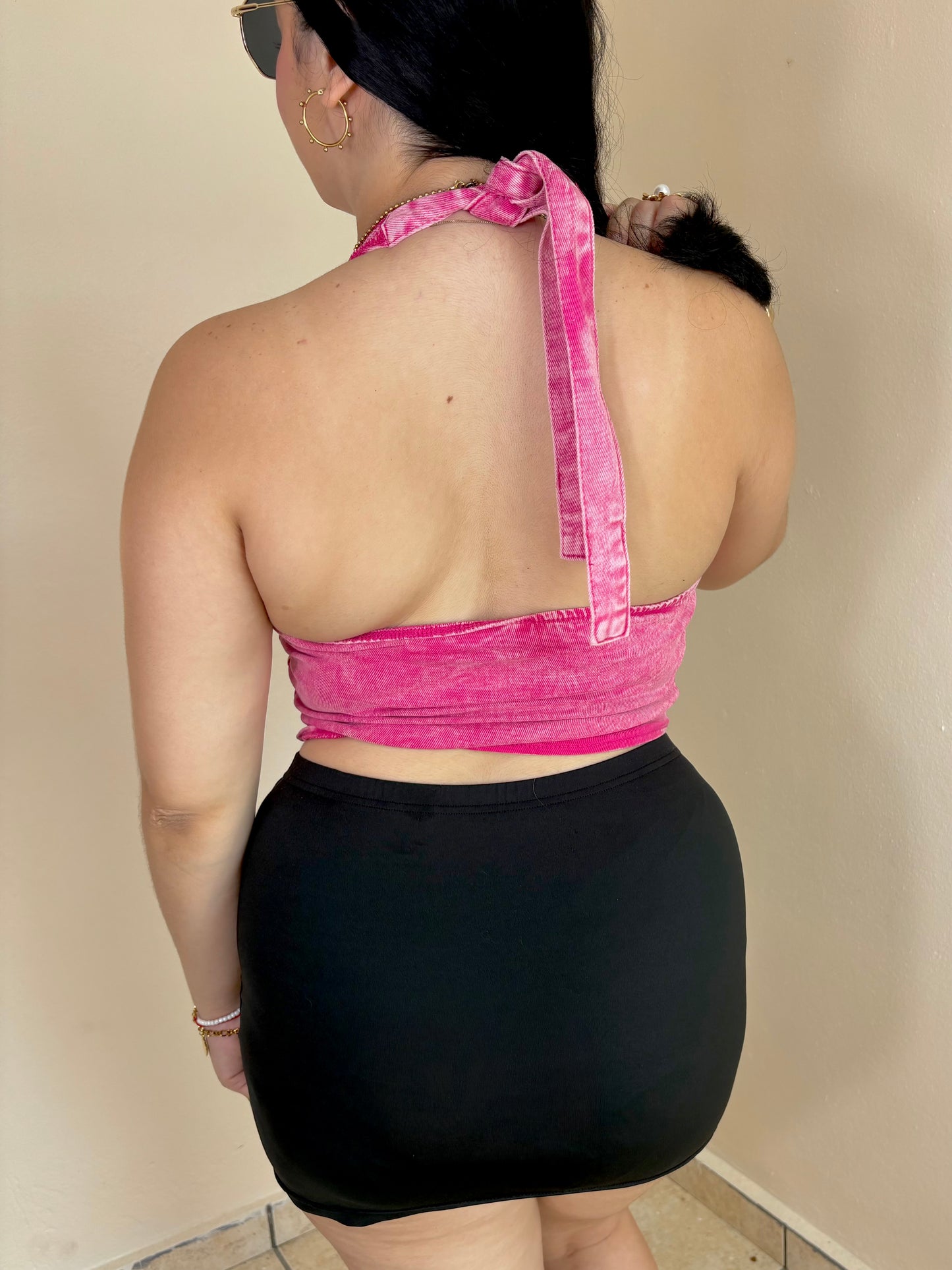 Pink Denim Top