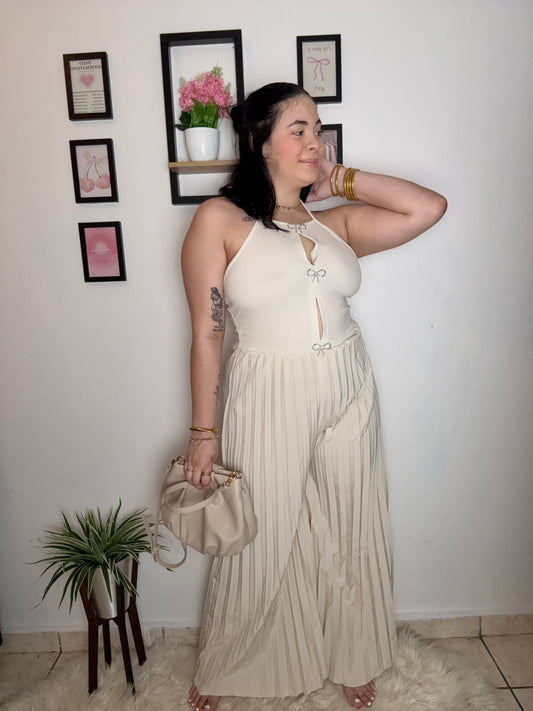Beige Jumpsuit