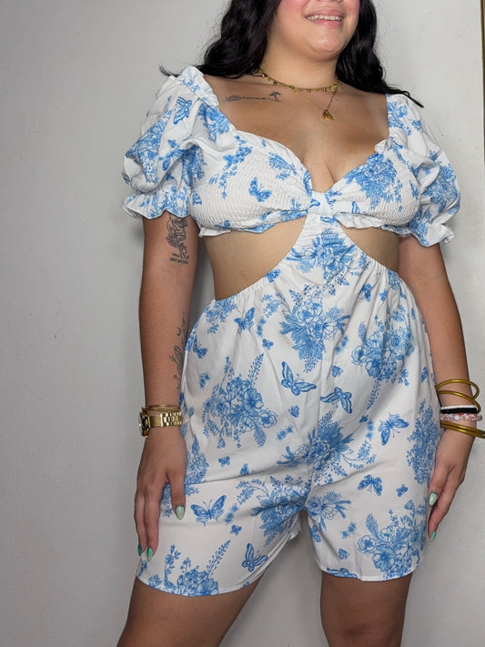 Romper Blue & White Sofía